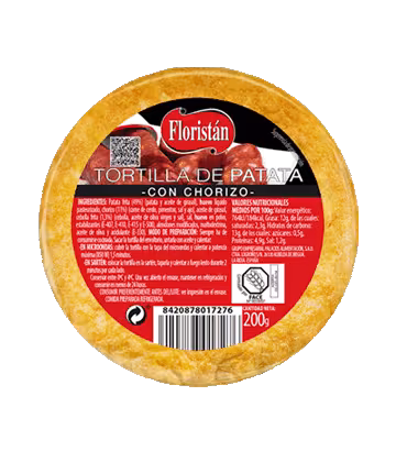 Tortilla de patata con chorizo 200gr