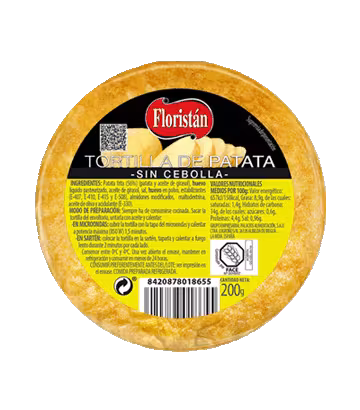 Tortilla de patata sin cebolla 200gr