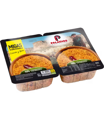Migas Palacios con chistorra