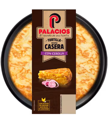 Tortilla Receta Casera Palacios con cebolla 650gr