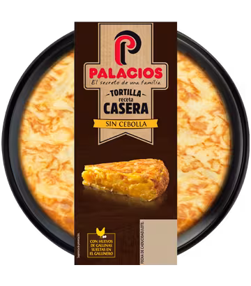 Tortilla Receta Casera Palacios sin cebolla 650gr