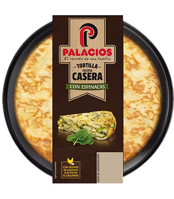 Tortilla Receta Casera Palacios con espinacas 600gr