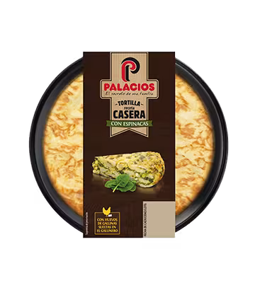 Tortilla Receta Casera Palacios con espinacas 300gr
