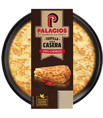 Tortilla Receta Casera palacios con chorizo 600gr