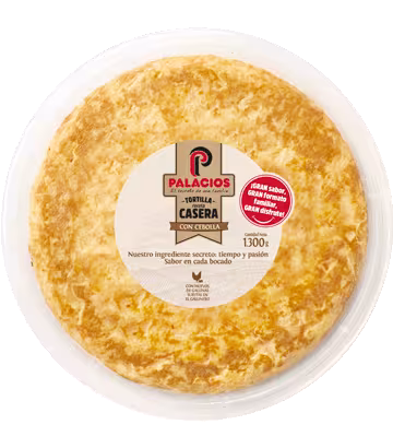 Tortilla Receta Casera Palacios con cebolla 1.300gr