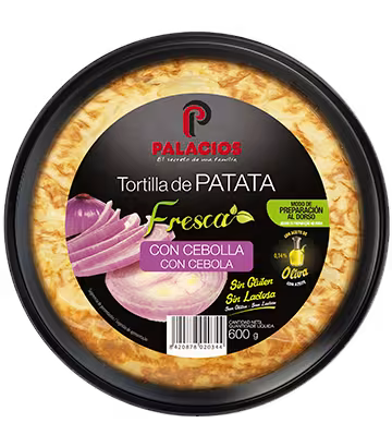 Tortilla de patata con cebolla (fresca)