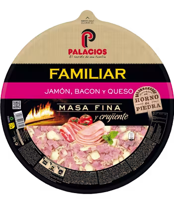 Pizza Familiar Jamón y bacon