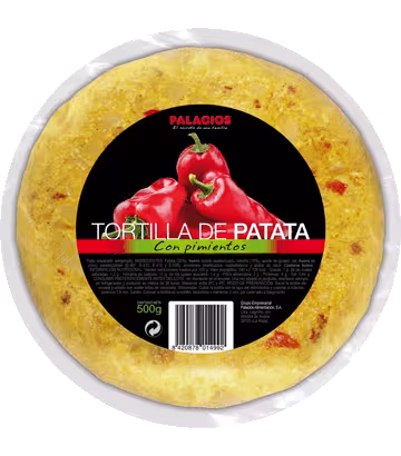 Tortilla de patata con pimientos 500gr