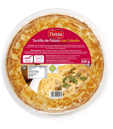 Tortilla española de patata con cebolla 500gr